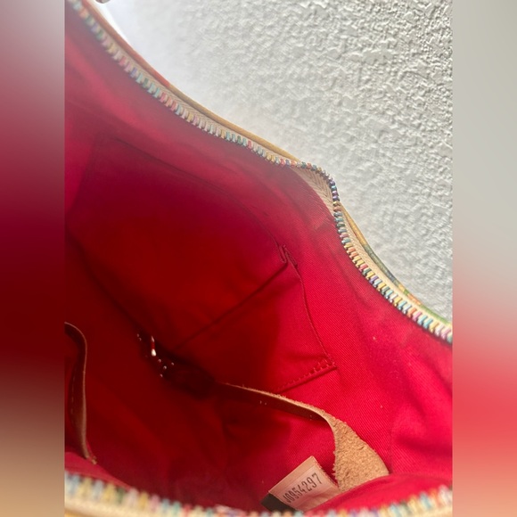 Dooney & Bourke Vintage Multicolor Rainbow Logo Shoulder Bag, Heart Charm - Picture 12 of 13